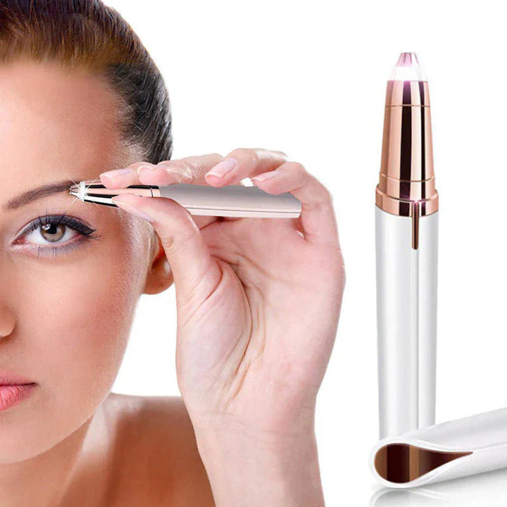 Hautfreundlicher Augenbrauen-Trimmer für sanfte Haarentfernung. Präzises Gerät für Damen, ideal für tägliche Gesichtspflege.