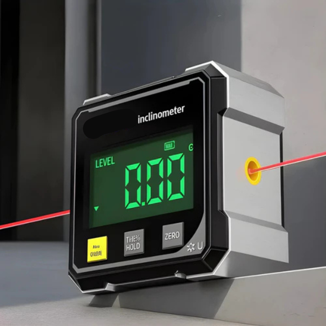 Hochpräziser digitaler Neigungsmesser mit Laser zur exakten Winkel- & Neigungsmessung für Profis & DIY-Nutzer.