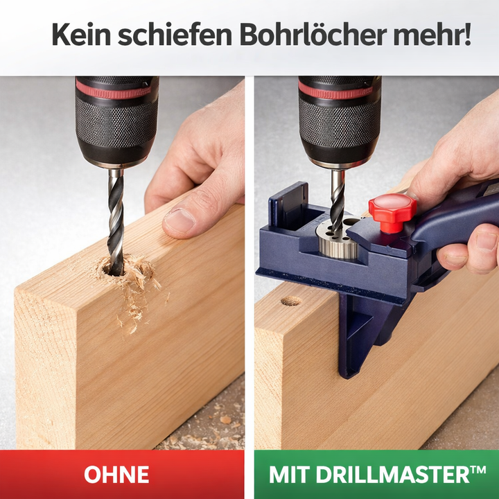 Bohrführung zum einfachen Erstellen sauberer, präziser Löcher. Unverzichtbares Werkzeug für Heimwerker.