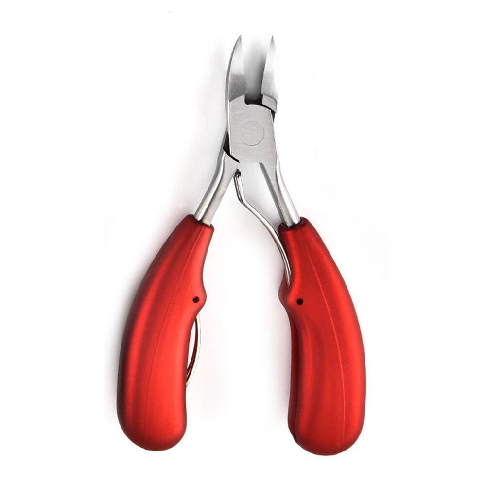 Robuste Edelstahl-Fußnagelschere für hygienische Pediküre; langlebiges Pflegeinstrument.