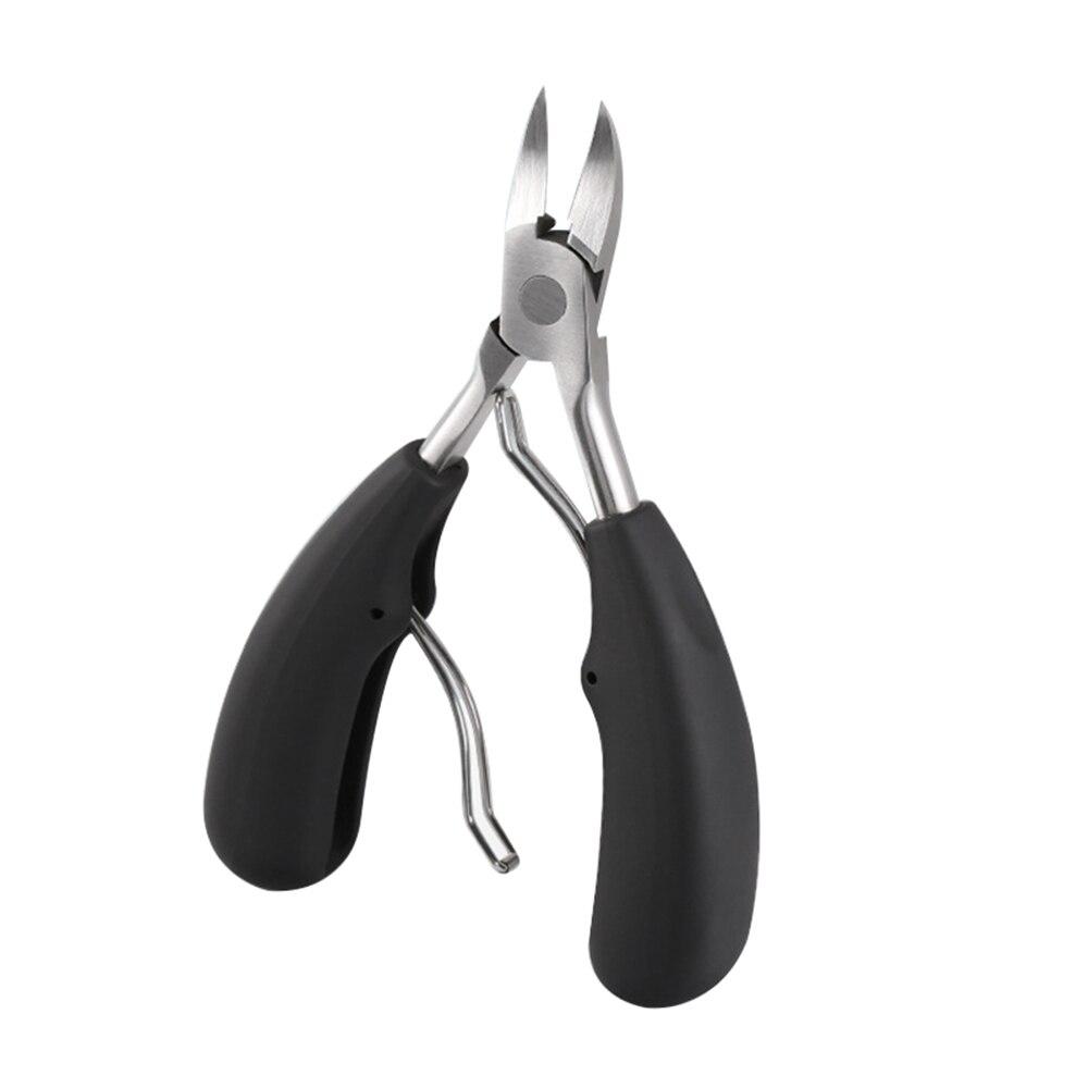 Elegante schwarze Präzisions-Fußnagelschere aus Edelstahl für die tägliche Nagelpflege.
