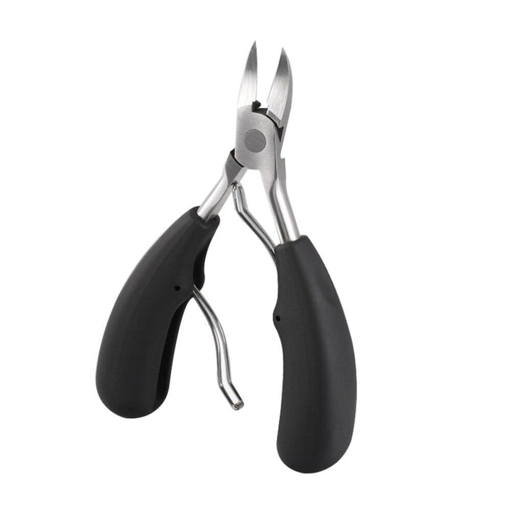 Elegante schwarze Präzisions-Fußnagelschere aus Edelstahl für die tägliche Nagelpflege.