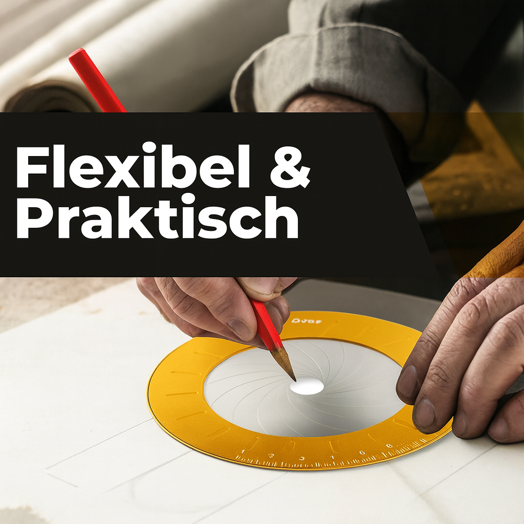 Professioneller Kreiszeichner, Edelstahl/Aluminium Präzisionsschablone für technische Zeichnungen und kreatives Design.