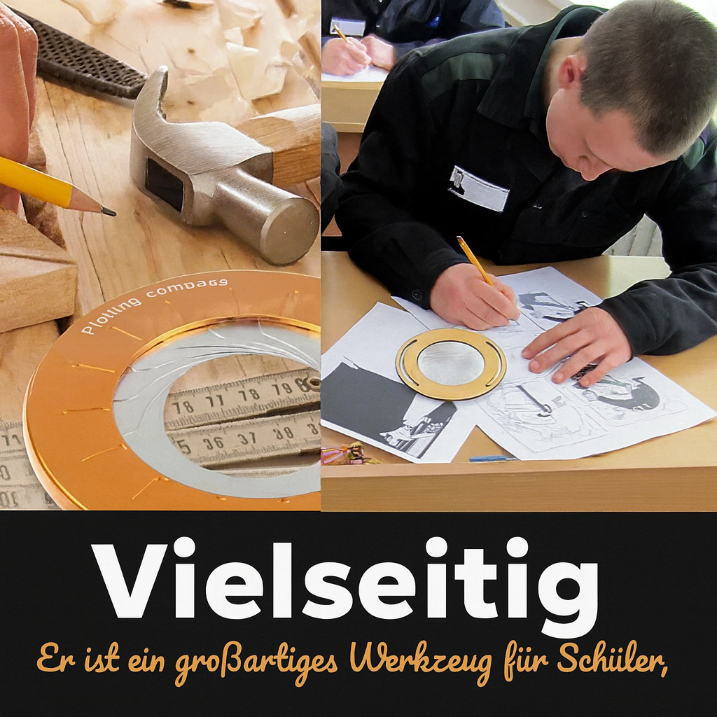 Vielseitiger Präzisions-Kreiszeichner, ideales Zeichenwerkzeug für makellose Formen im Schul- oder Ingenieurbereich.