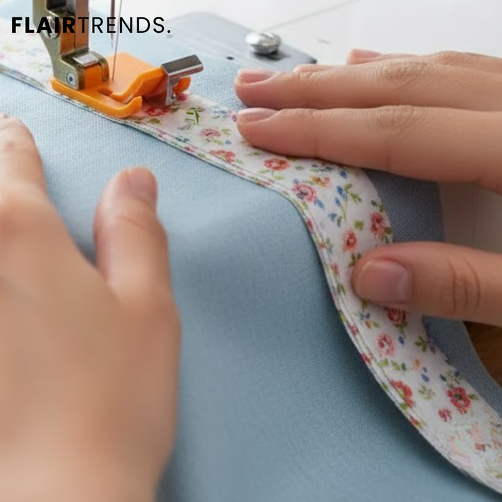Nähhilfe mit Kantenführung für Industriemaschinen, präzises Nähen und makellose Säume leicht gemacht.
