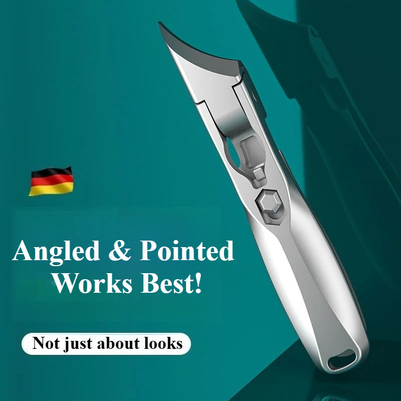 Ergonomischer Nagelknipser mit scharfer Klinge für präzisen Schnitt bei der täglichen Nagelpflege.
