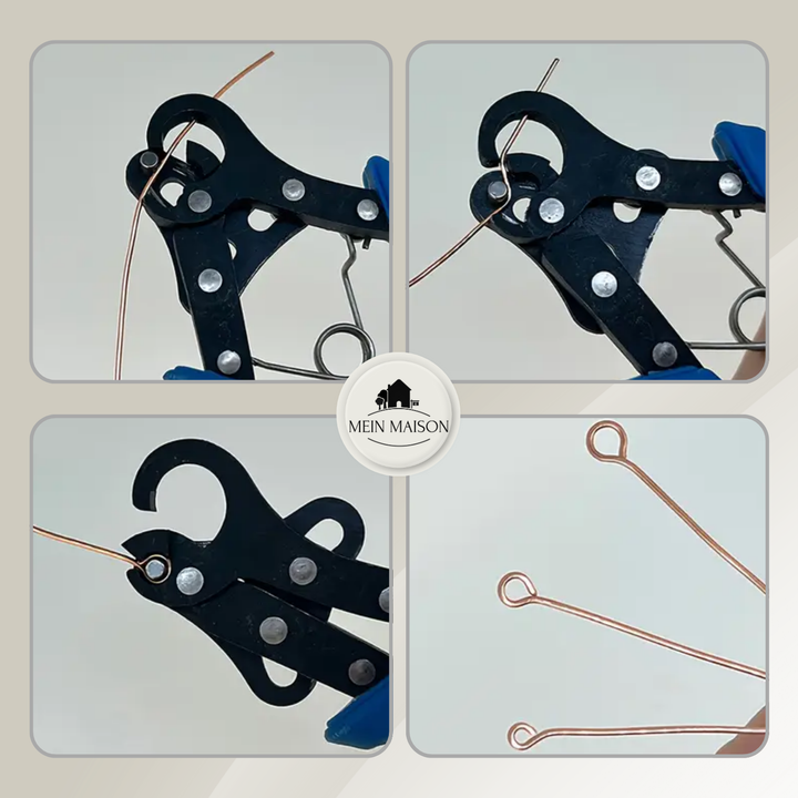 Ergonomische Drahtbiegezange für präzise Schlaufen; unverzichtbares Bastelwerkzeug für DIY-Schmuck.
