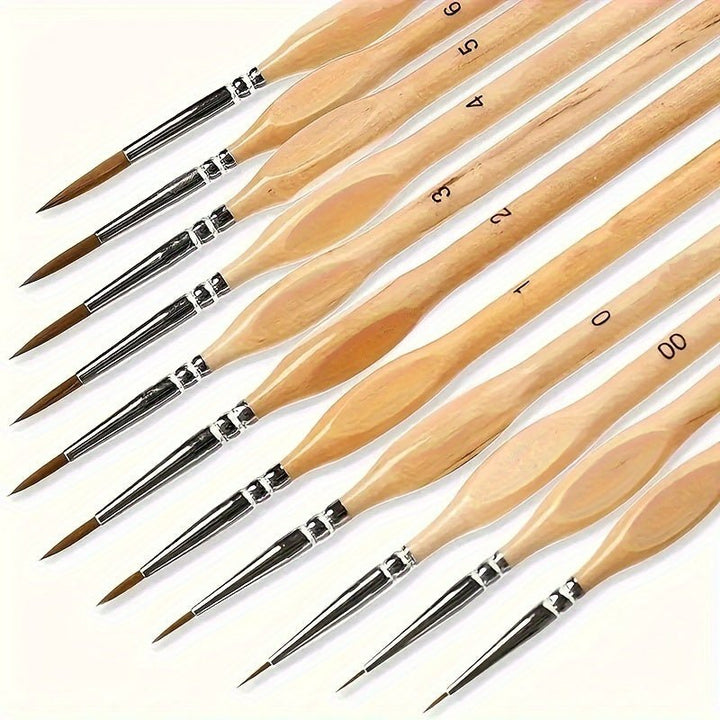 Hochwertiges Präzisionspinsel Set für Detailmalerei, Modellbau & kreative Projekte. Langlebige Pinsel.