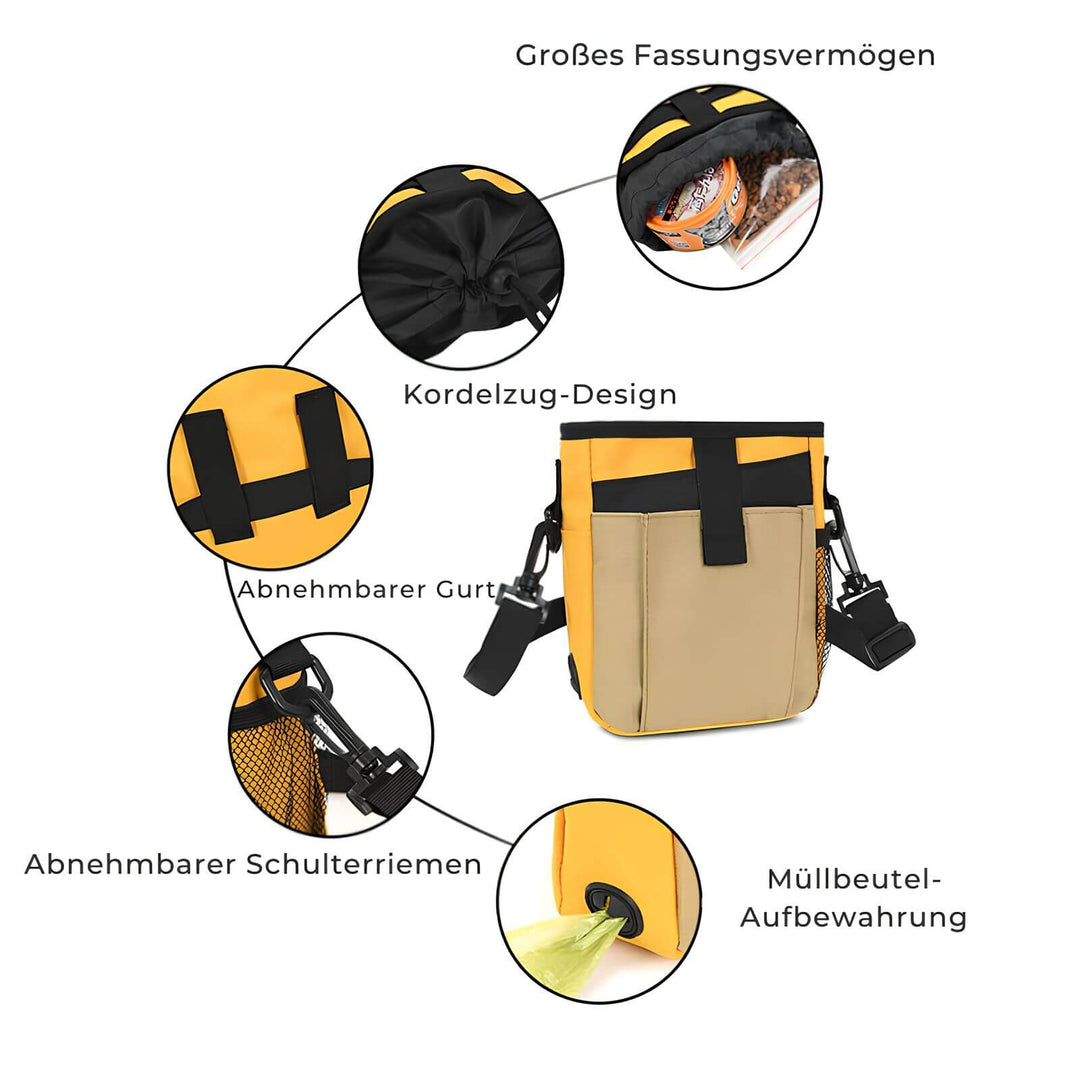 Hochwertiger Leckerliebeutel als Tierbedarf, unverzichtbare Trainingshilfe beim Hundetraining & Gassigehen.