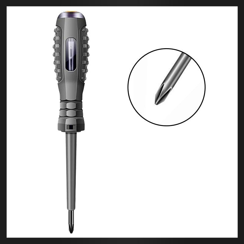 Magnetischer Schraubendreher aus Chrom-Vanadium-Stahl für präzises Schrauben; integrierter Tester.