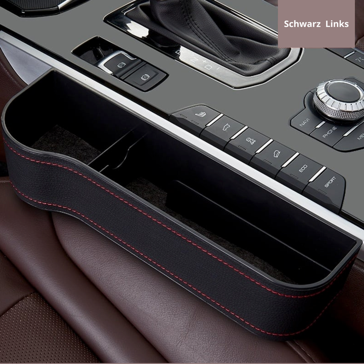 Premium Auto-Sitz-Organizer aus Leder, sorgt für Ordnung im Fahrzeuginnenraum.