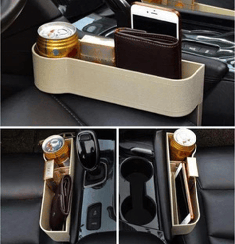 Hochwertiger Auto-Sitz-Organizer aus Leder für die Mittelkonsole, ideal für mehr Ordnung.