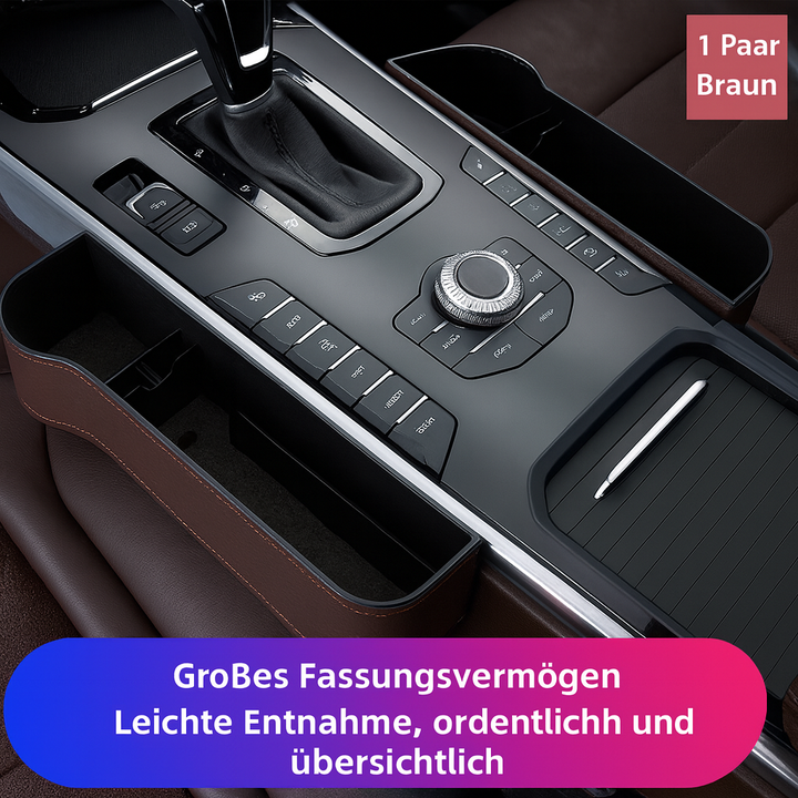 Geschenkidee: Edler Leder-Auto-Sitz-Organizer für eine saubere und geordnete Fahrzeugumgebung.