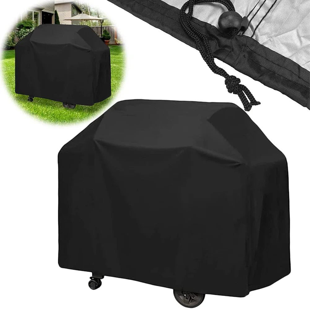 Premium Grillabdeckhaube aus robustem Polyester, wasserdicht & UV-beständig für optimalen Grillschutz im Garten.