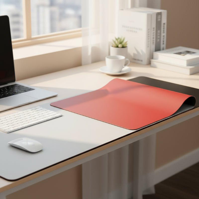 Premium PU-Leder Schreibtischunterlage für präzise Steuerung. Ideal als Mauspad & Schreibtischschutz im Büro.