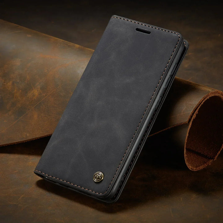 Elegantes 2-in-1 Samsung Galaxy Ledertui. Premium Wallet Case mit Fächern und stoßfestem Klappdesign.