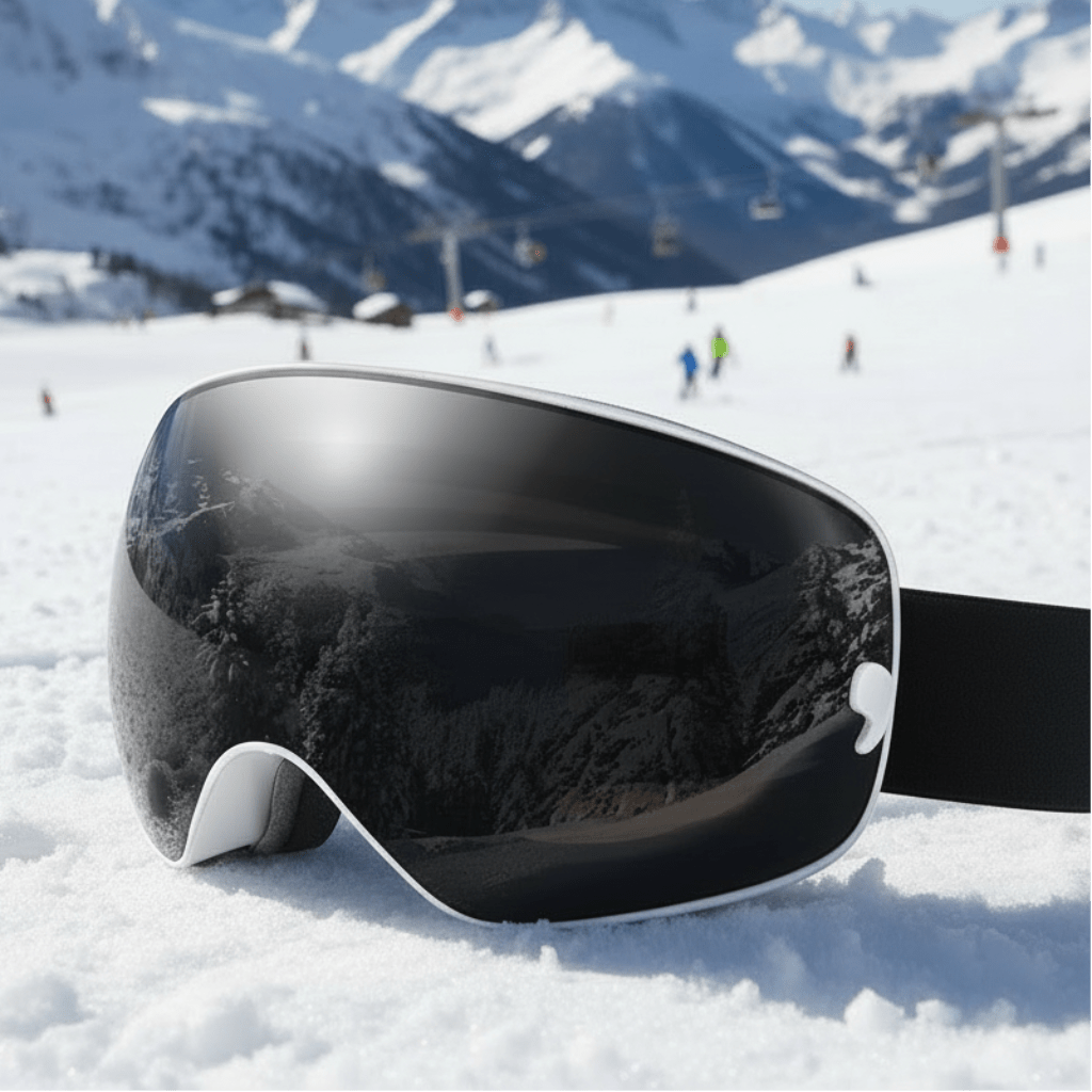 Premium Skibrille für Wintersport: UV-Schutz, Antibeschlag, klare Sicht beim Skifahren & Snowboarden im Schnee.