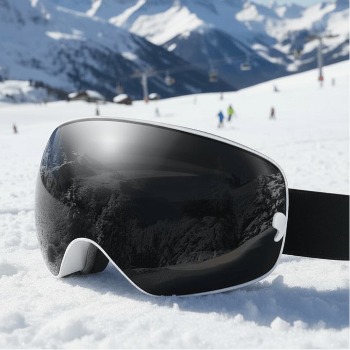 Premium Skibrille für Wintersport: UV-Schutz, Antibeschlag, klare Sicht beim Skifahren & Snowboarden im Schnee.