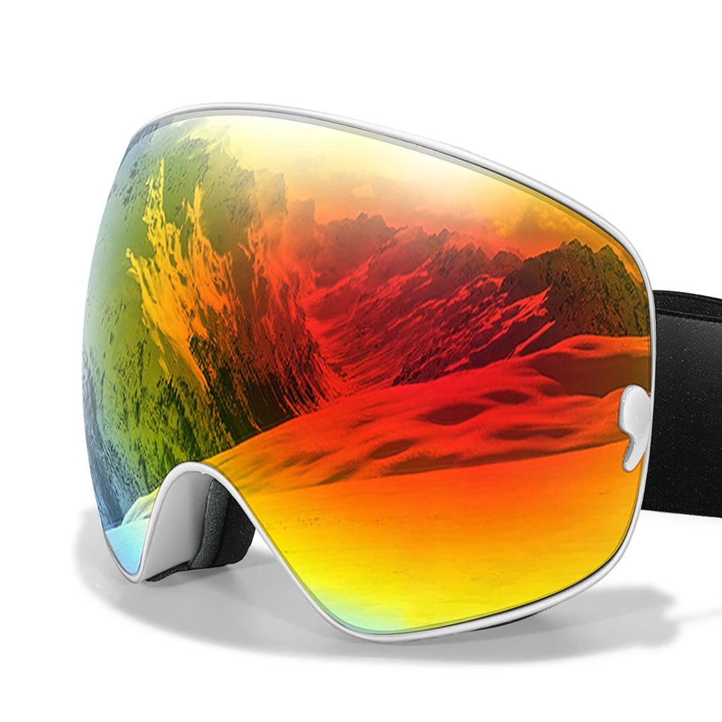 Leistungsstarke Skibrille für Wintersportler, mit UV-Schutz, Antibeschlag & Nachtsicht für optimale Sicht im Schnee.