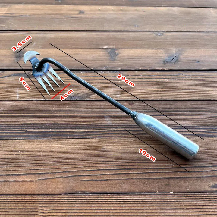 Hochwertiger Unkrautentferner aus Metall, langlebiges Handwerkzeug für Gartenpflege und Jäten.