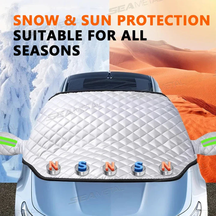 Magnetische Windschutzscheibenabdeckung als Eisschutz & Schneeschutz für Auto & SUV. Idealer Winterschutz.