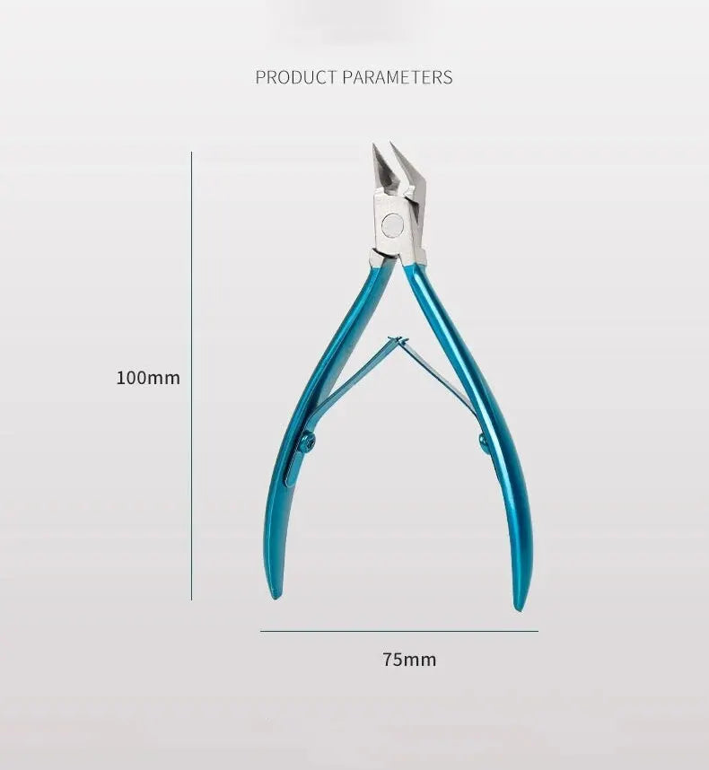 Ergonomische Edelstahl Zehennagel Zange für präzise und leichte Pflege dicker Nägel.