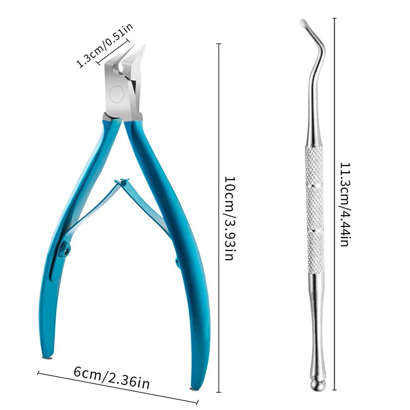 Hygienischer Nagelknipser für Zehennägel, Edelstahl Qualität für präzise Schnitte bei dicken Nägeln.