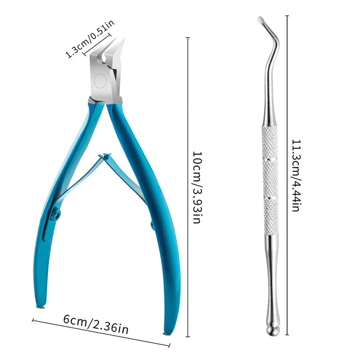 Hygienischer Nagelknipser für Zehennägel, Edelstahl Qualität für präzise Schnitte bei dicken Nägeln.