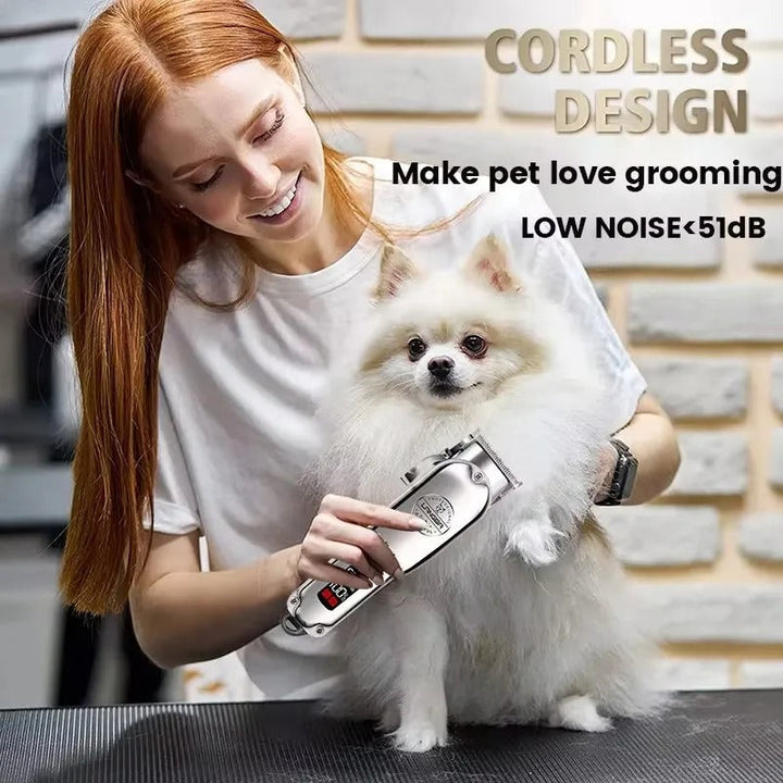 Professionelle kabellose Hundeschermaschine für sanfte & präzise Fellpflege, leise & effizient.