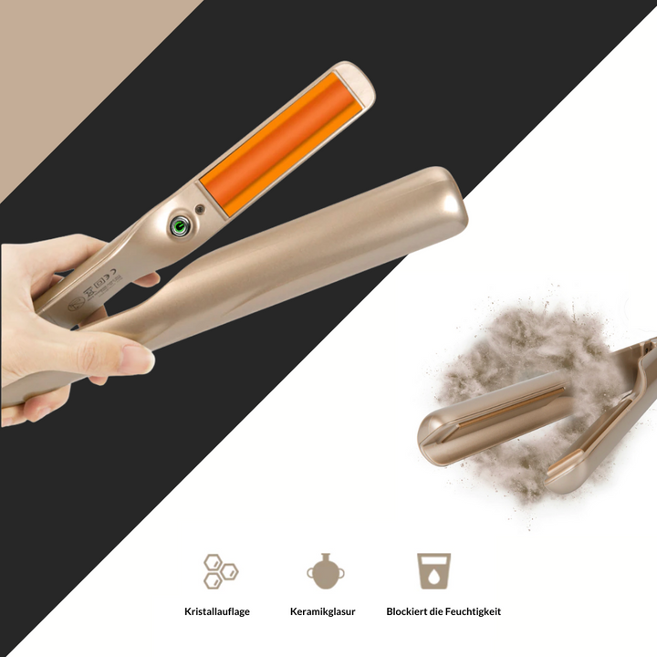 Lockenstab für perfekte Locken & Wellen; präzise Temperaturregelung für schonendes Haarstyling.