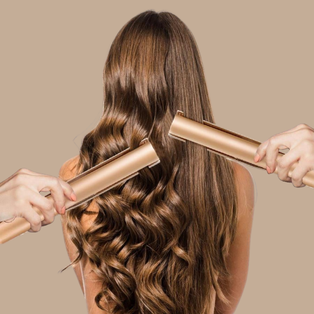 Haarstyler mit Keramikbeschichtung; schützt das Haar, sorgt für Glanz und verhindert Frizz.