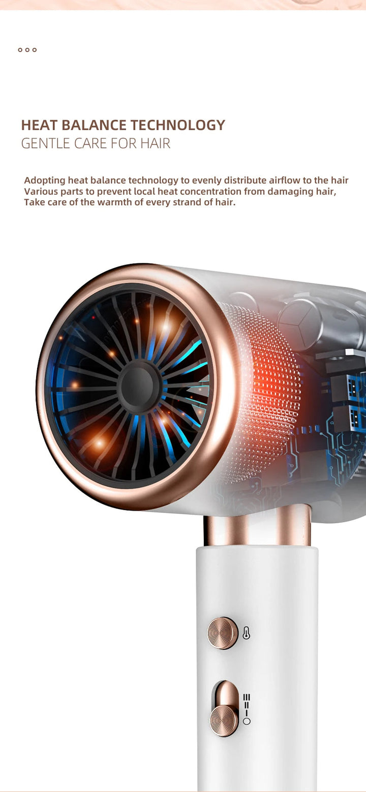 Föhn für Salon-Qualität: 2400W Power & pflegende Ionen-Technologie.