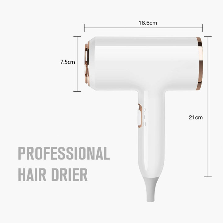 Ionen-Haartrockner gegen Frizz für Damen, die gesundes, glänzendes Haar lieben.