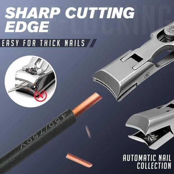 Starker Nagelknipser mit breiter Öffnung, perfekt für dicke Nägel; präzise und sauber.