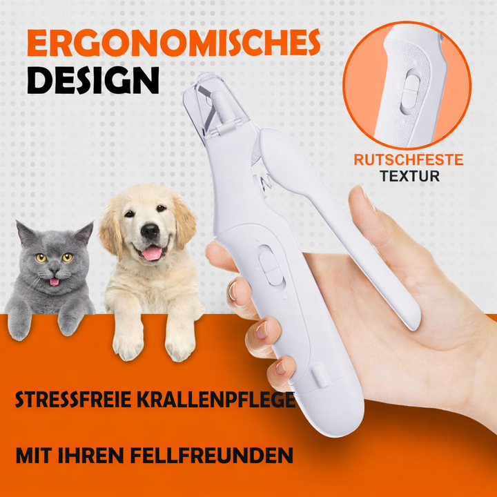 Leiser Nagelschleifer für Hunde & Katzen mit LED-Licht, USB-betrieben, für präzise Krallenpflege.