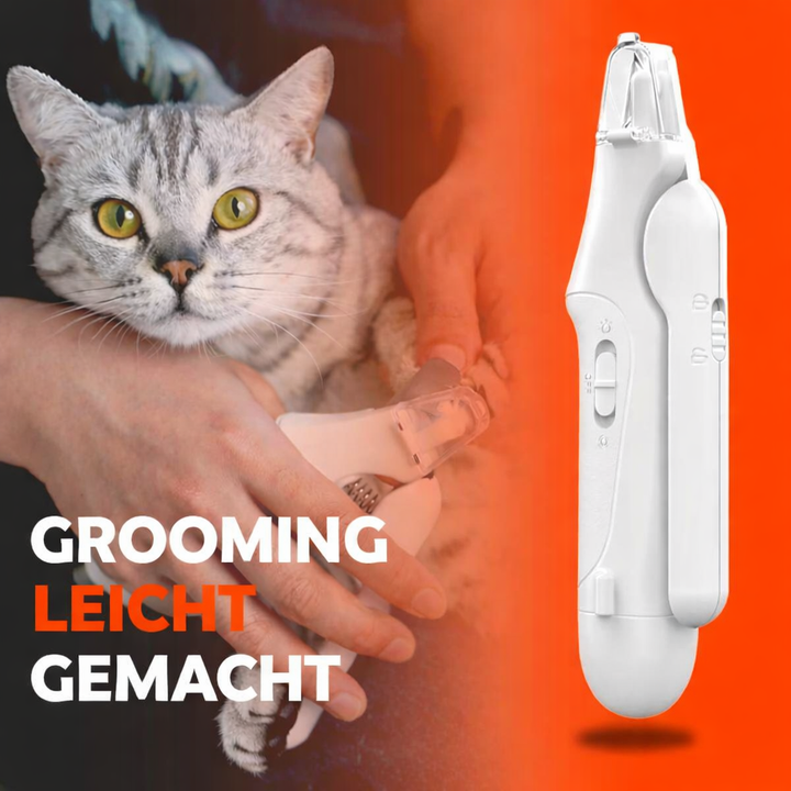 Vielseitiger, leiser Nagelschleifer für Haustiere, USB-betrieben, professionelle Krallenpflege.