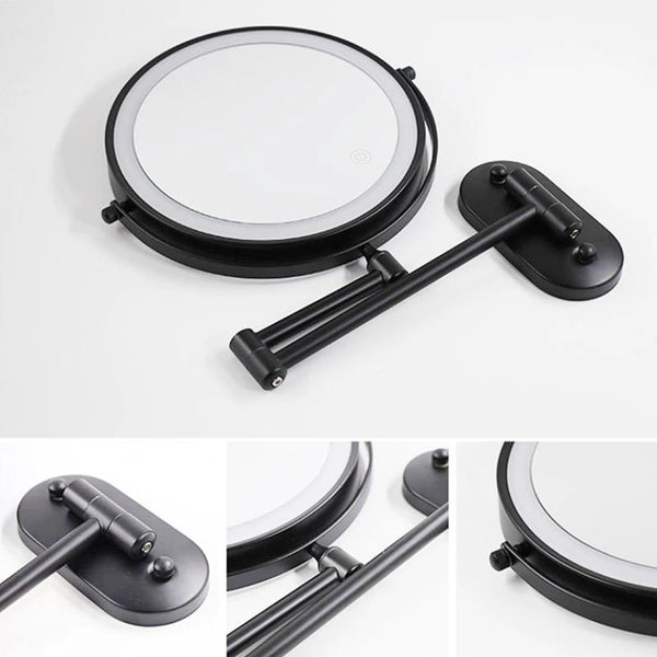 Professioneller LED Make-up Spiegel mit Vergrößerung für präzise Schönheitspflege. Beleuchteter Kosmetikspiegel.