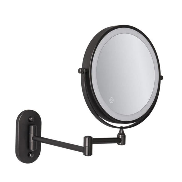 Wandmontierter LED-Vergrößerungsspiegel. Ideal als Schminkspiegel und Kosmetikspiegel im Bad mit Beleuchtung.