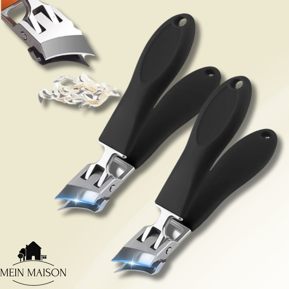 Ergonomischer Edelstahl Nagelknipser für Maniküre und Pediküre, ideal für dicke Nägel und präzise Pflege.