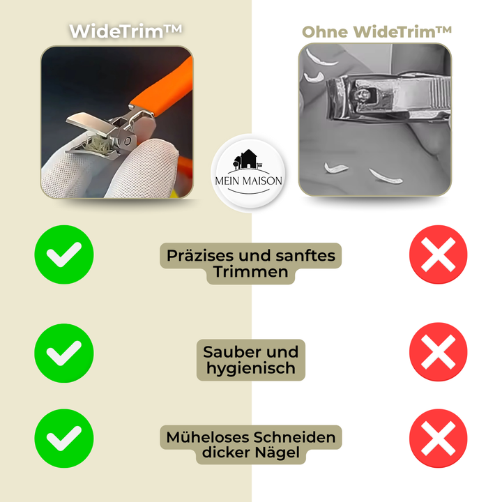 Hochwertiger Nagelpflege-Knipser mit Spritzschutz und breiter Öffnung aus Edelstahl für professionelle Fuß- und Handpflege.