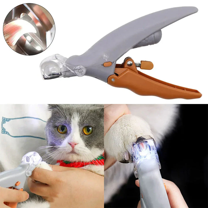 Hochwertiger Tierbedarf: SafeClip Nagelknipser mit LED-Licht verhindert Verletzungen beim Kürzen von Krallen.