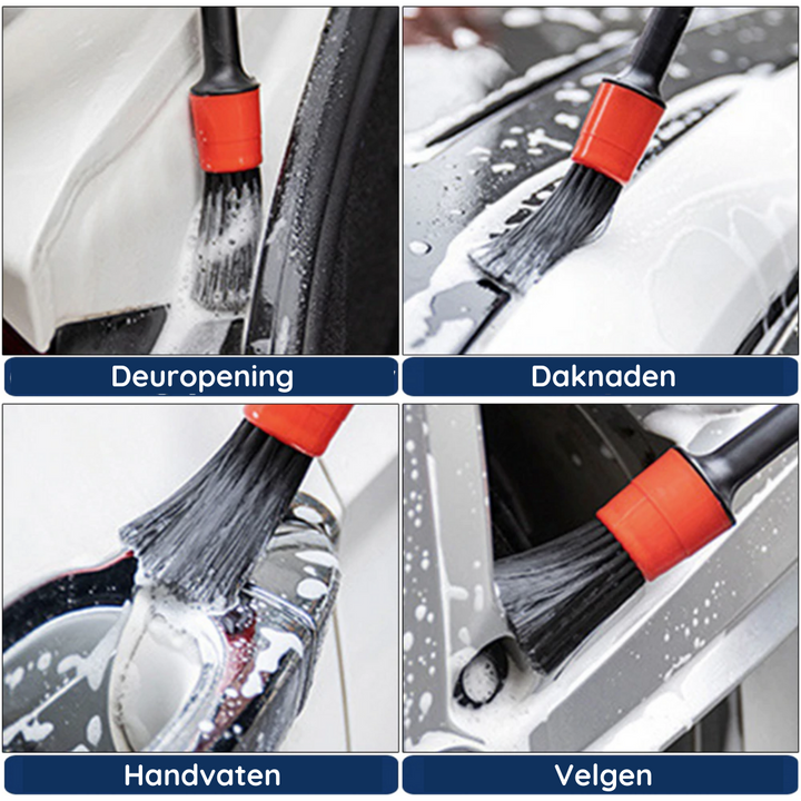 Hochwertiges Detailing-Set, inklusive Felgenreiniger, Mikrofasertücher & Polierpads für Auto Aussenpflege.