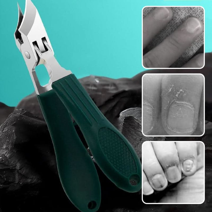 Hochwertiger Nagelknipser aus Edelstahl mit Anti-Spritzschutz, ideal für professionelle Nagelpflege.