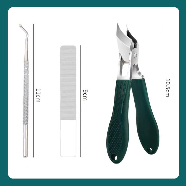 Maniküre & Pediküre: Robustes Edelstahl Nagelpflegeset mit Anti-Spritzschutz für professionelle Pflege.