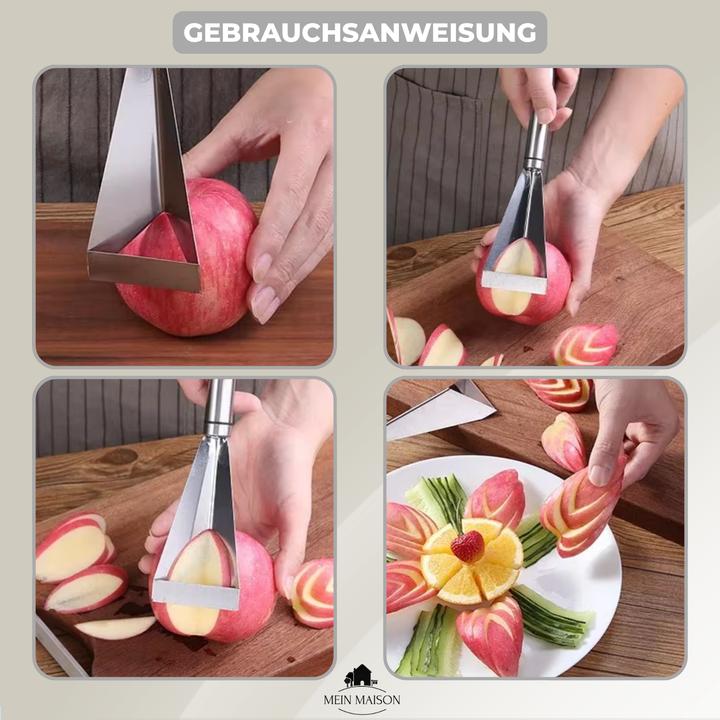 Präzisions-Dekorationsmesser aus Edelstahl für kunstvolle Frucht- und Gemüseskulpturen, vielseitiges Kochwerkzeug.