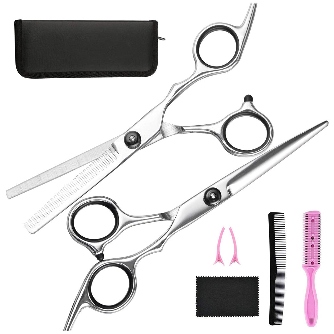 Professionelles Haar-Scheren-Set aus Edelstahl für präzisen Haarschnitt & Haarstyling. Friseurzubehör Haarschneideset.