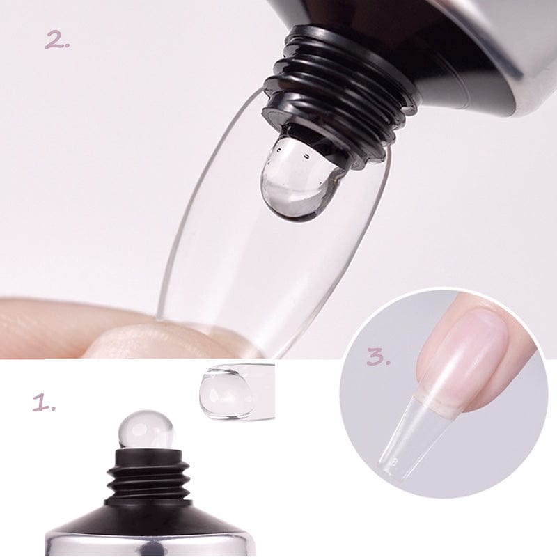 Nagelkleber Gel für kreatives Nageldesign; perfekt für Nagelspitzen und langlebige Kunstnägel Maniküre unter UV.
