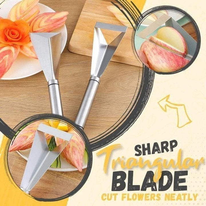 Kreatives Küchenmesser für dekorative Obst- & Gemüseschnitzereien, verschönert jede Speisepräsentation.