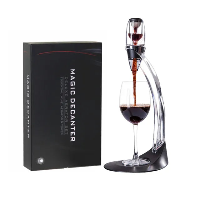 Premium Weinausgießer & Dekantierer Set, erhöht den Weingenuss durch Belüftung und Filterung.