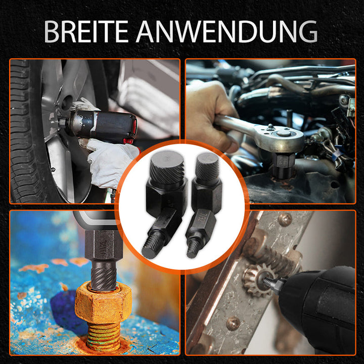 Sortiment von Schrauben- und Bolzenausdrehern in verschiedenen Größen für diverse Anwendungen im Handwerk und der Mechanik.